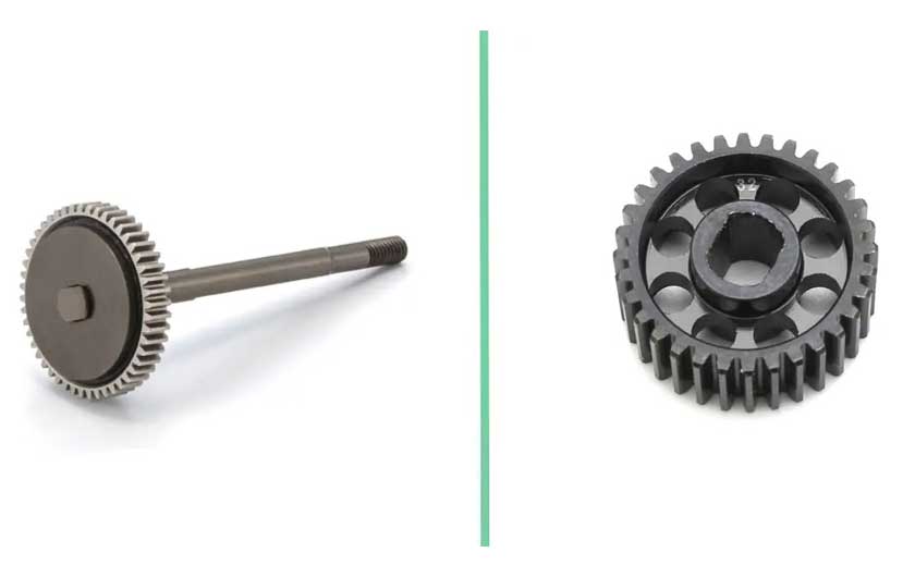 Gear shaft and slipper plate are made from aircraft-grade 7075 Duralumin