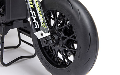 PRO-LINE RACING OE (ORIGINAL EQUIPMENT) SUPERMOTO STREET TIRES for the Losi 1/4 Promoto-SM FXR Supermoto RTR RC Motorcycle