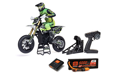 READY-TO-RUN for the Losi 1/4 Promoto-SM FXR Supermoto RTR RC Motorcycle