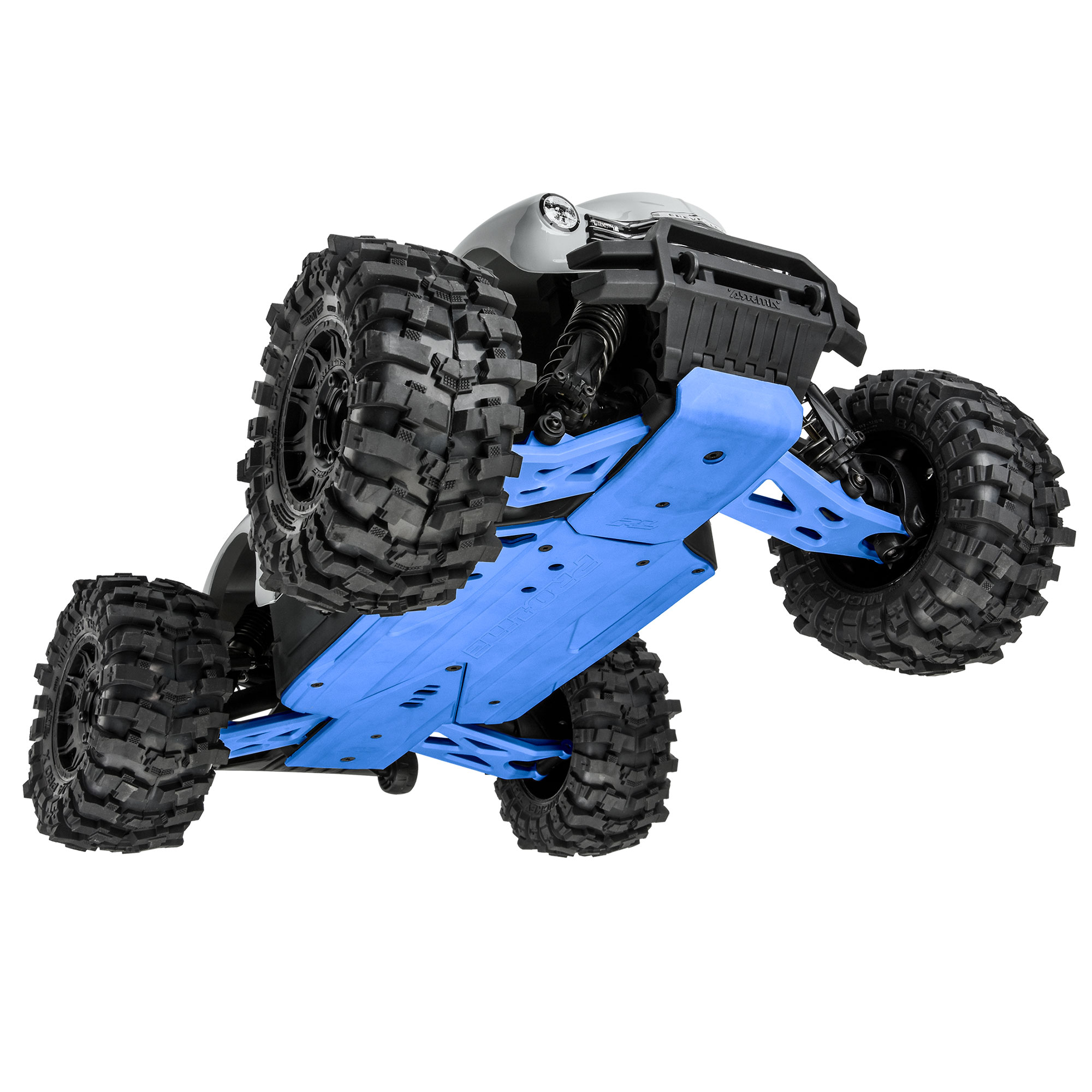 Bash Armor Front/Rear Skid Plates (Blue) for ARRMA 3S Vehicles