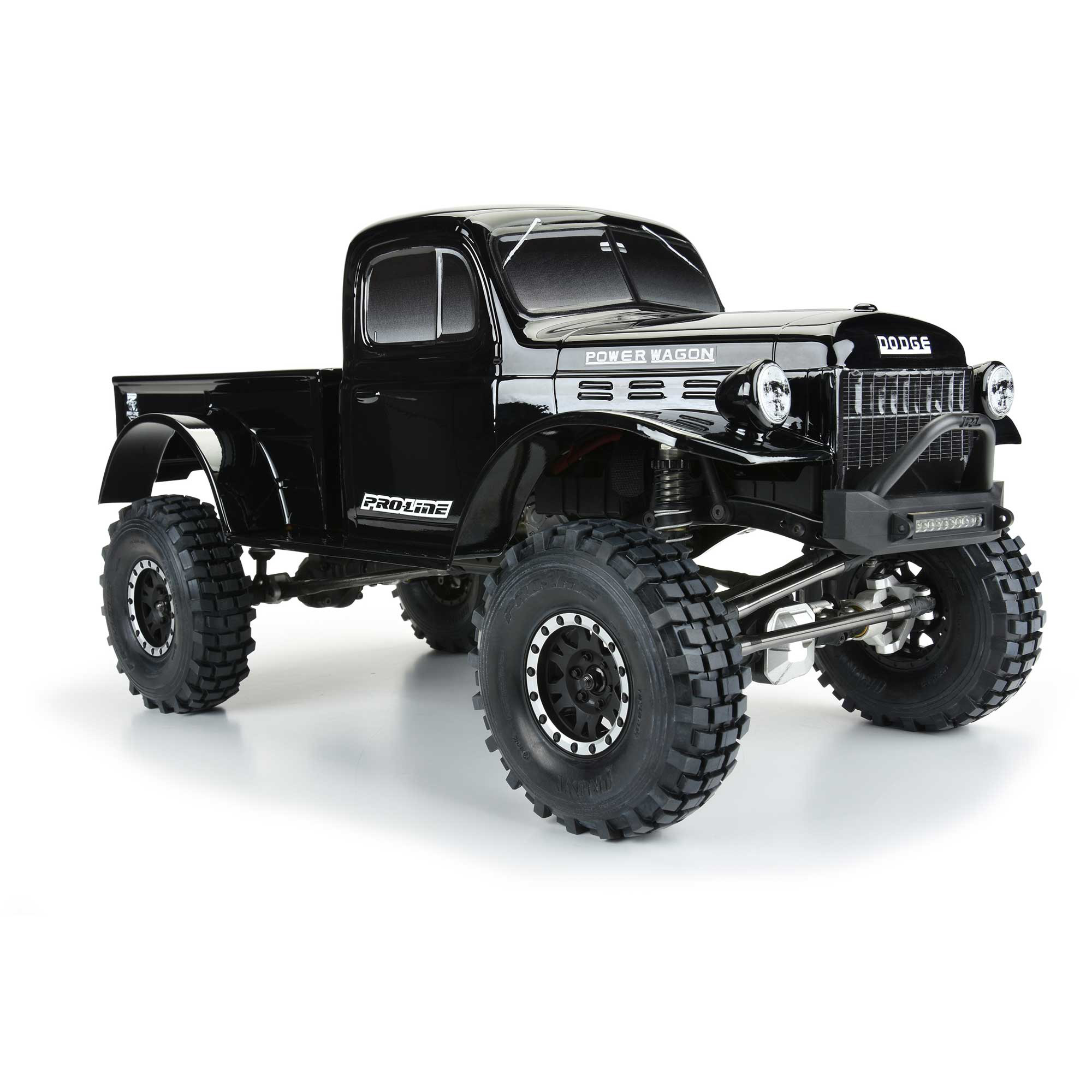 1/10 1946 Dodge Power Wagon Black Body 12.3" (313mm) WB Crawlers