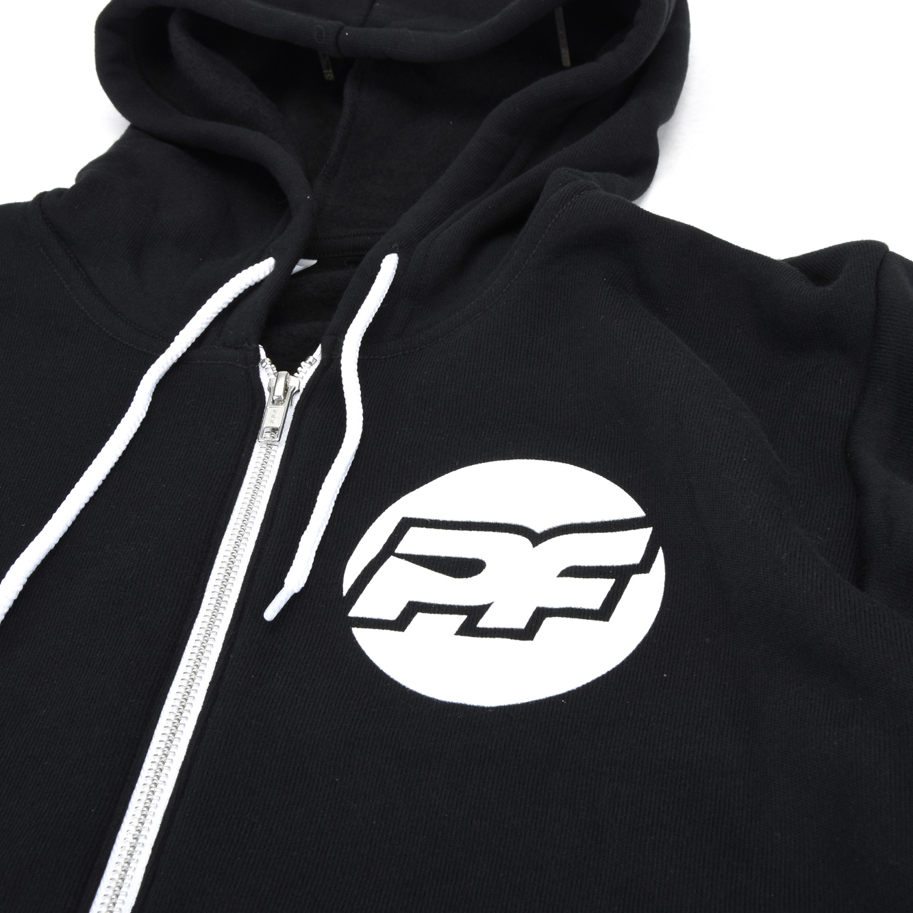 PF Bona Fide Black Zip-Up Hoodie, Small