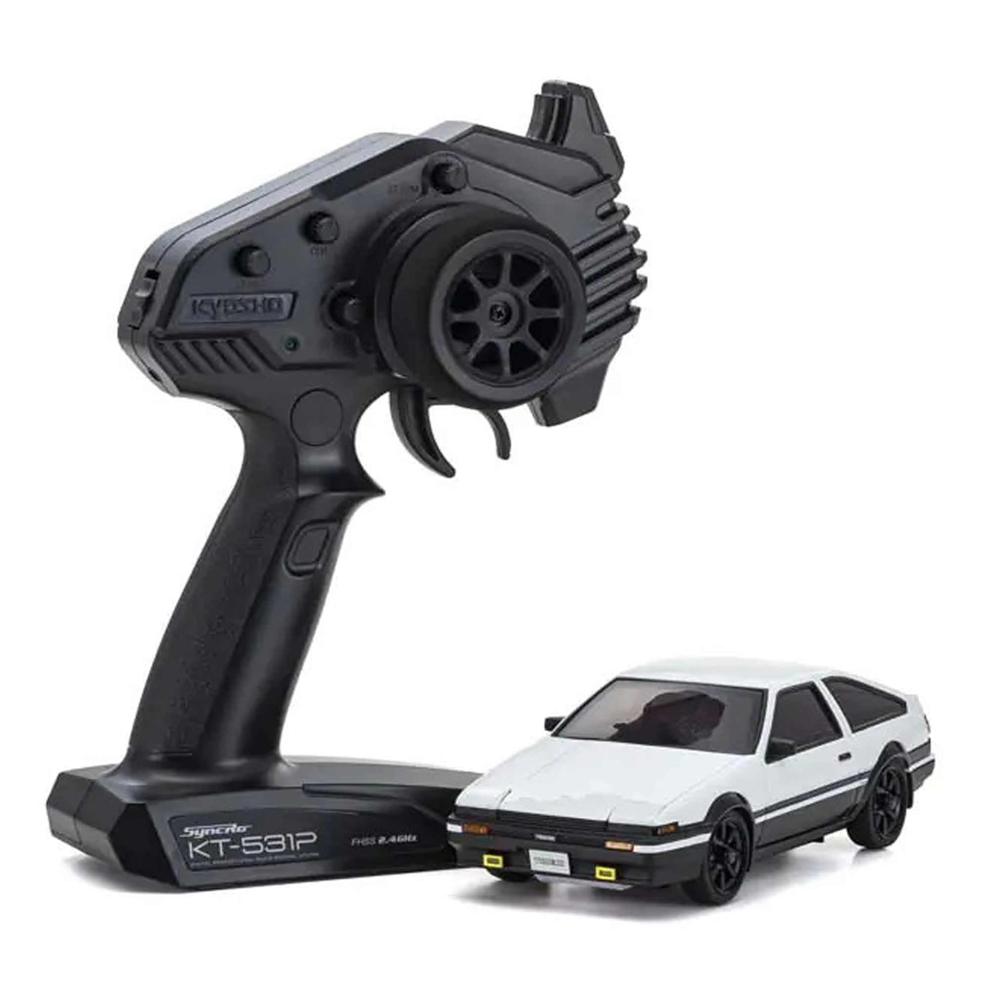 1/28 Toyota Sprinter Trueno AE86 MINI-Z AWD RTR, White/Black