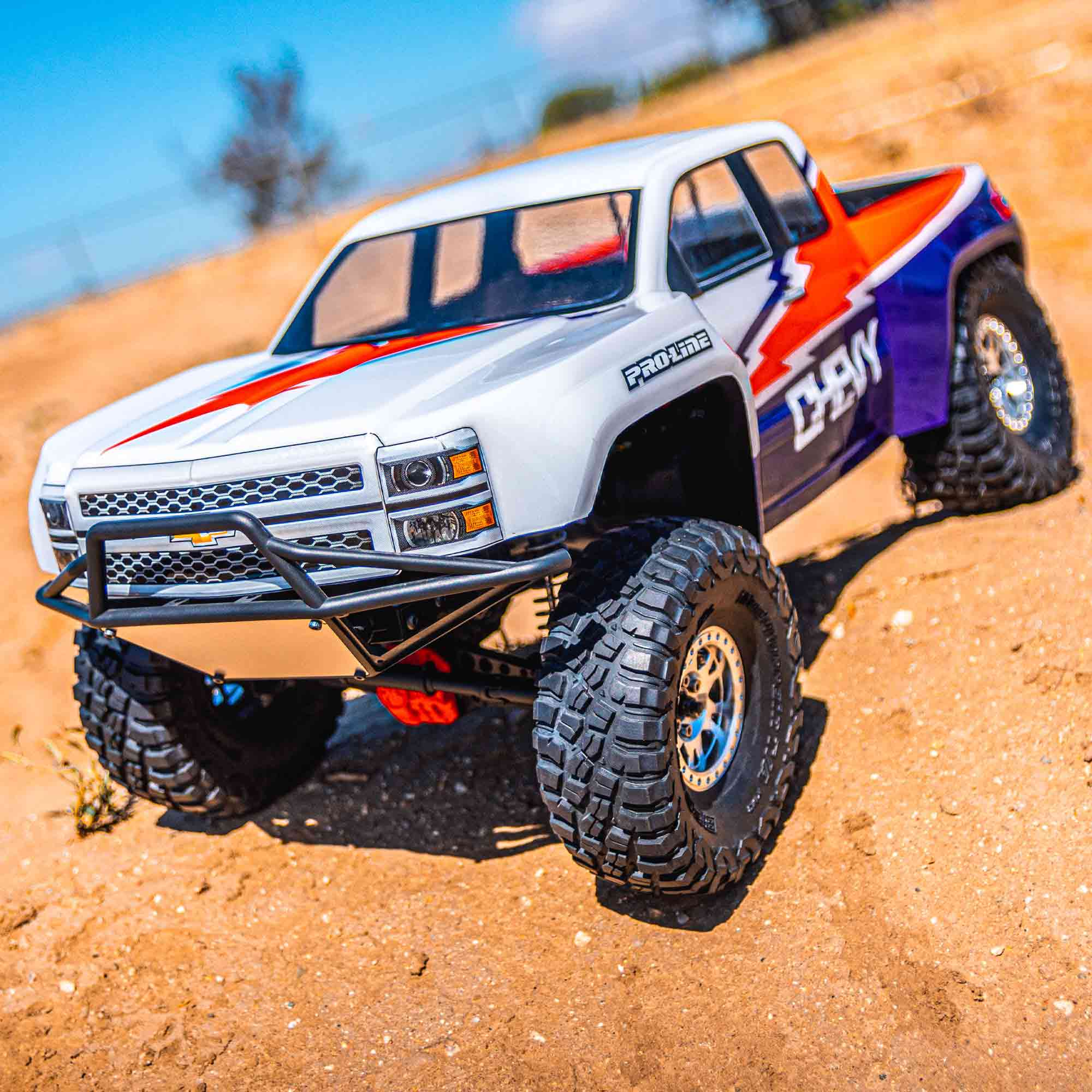 1/10 2015 Chevy Silverado Pre-Runner Clear Body 12.3" WB Crawlers