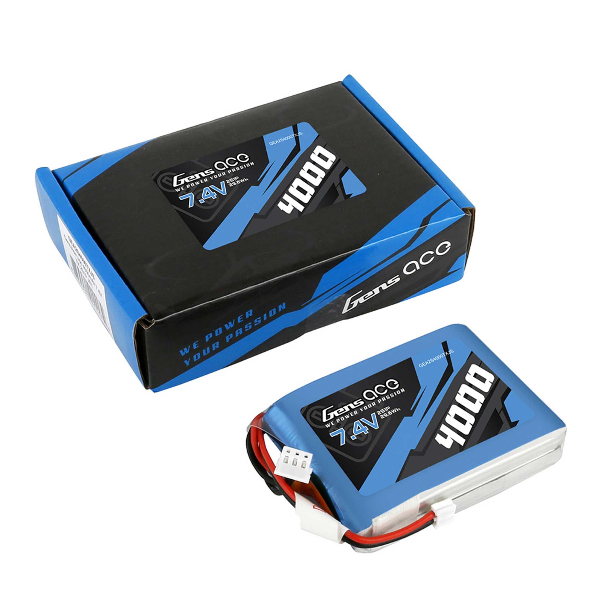 7.4V 4000mAh 2S Transmitter LiPo Battery: JST-EHR (DX9, DX8, DX7S, DX7)