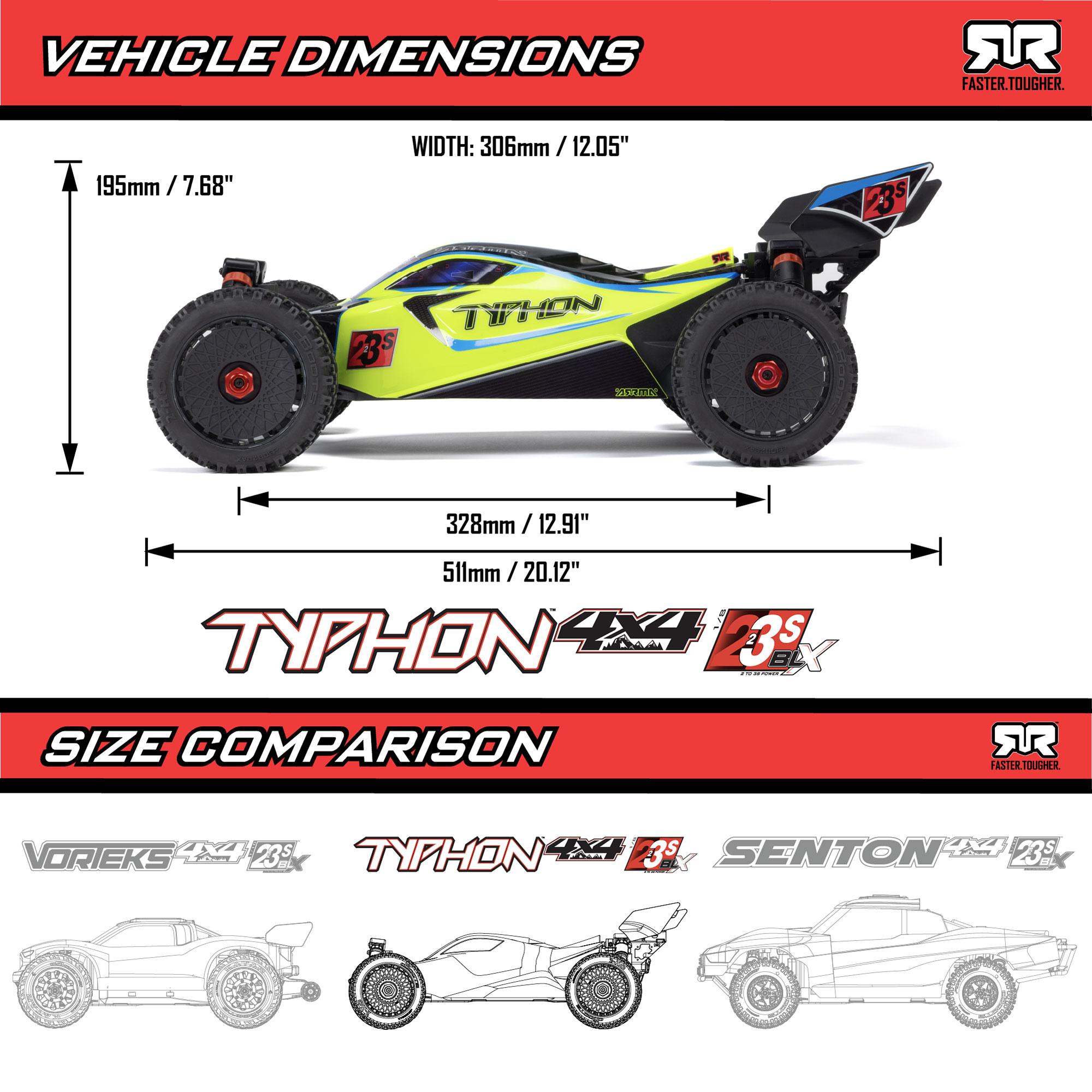 1/8 TYPHON 223S DSC 4X4 RTR Brushless Buggy, Green