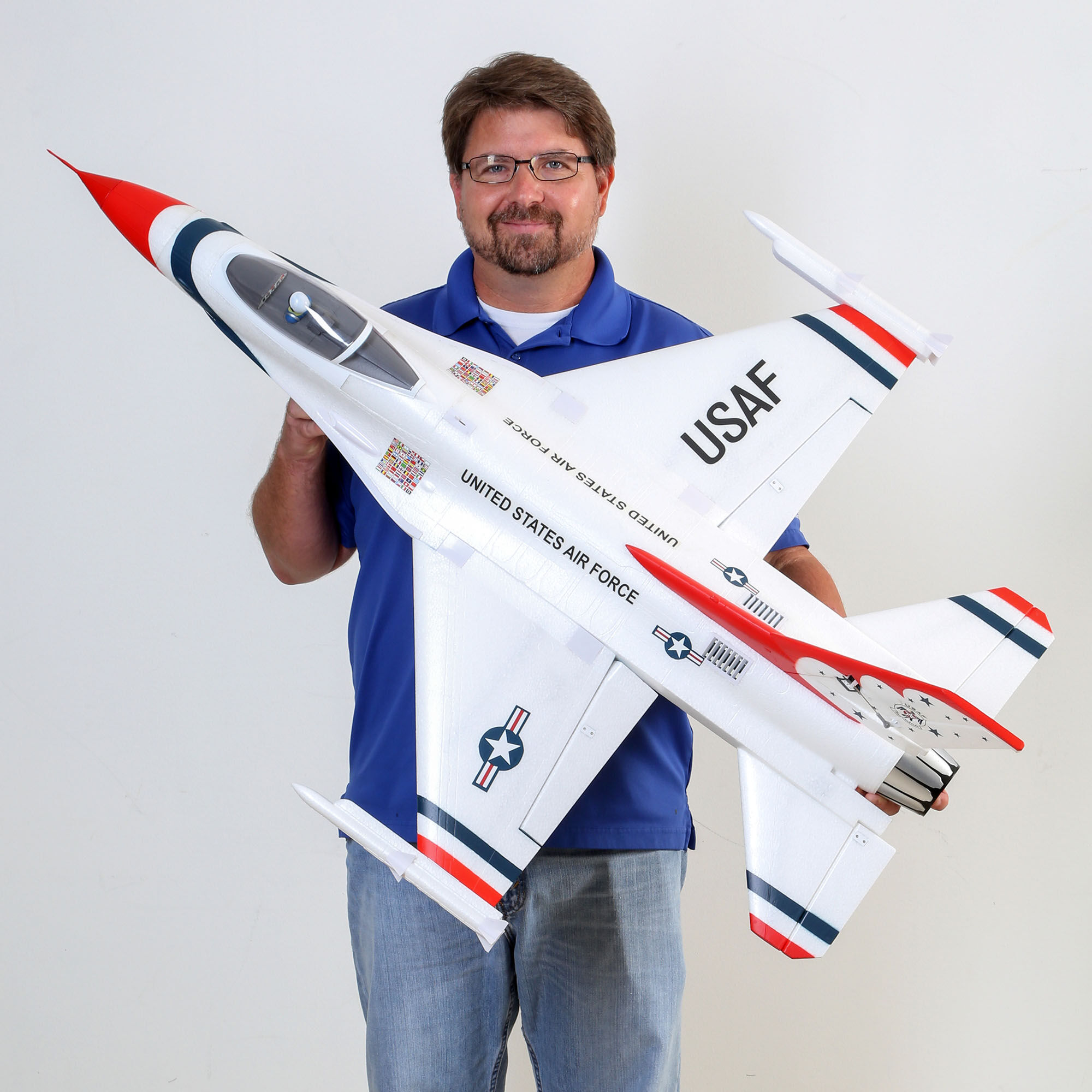 F-16 Thunderbirds 70mm EDF Jet BNF Basic with AS3X and SAFE Select