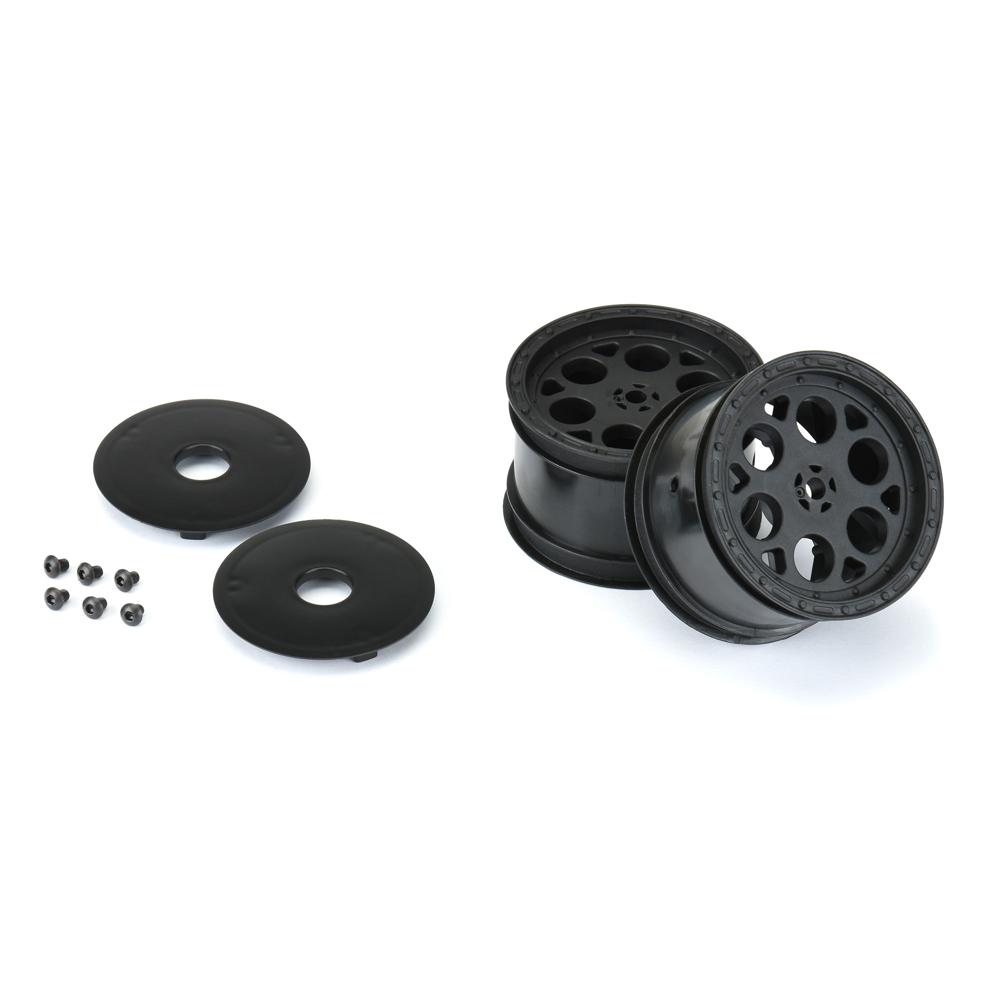 1/10 Showtime Rear 2.2" 12mm Sprint Car Wheels (2) Black